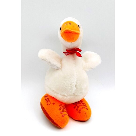 Advertising Plush Sporto Duck White and Orange with Shoes & Red Tie 7” 1989 - Picture 2 of 5